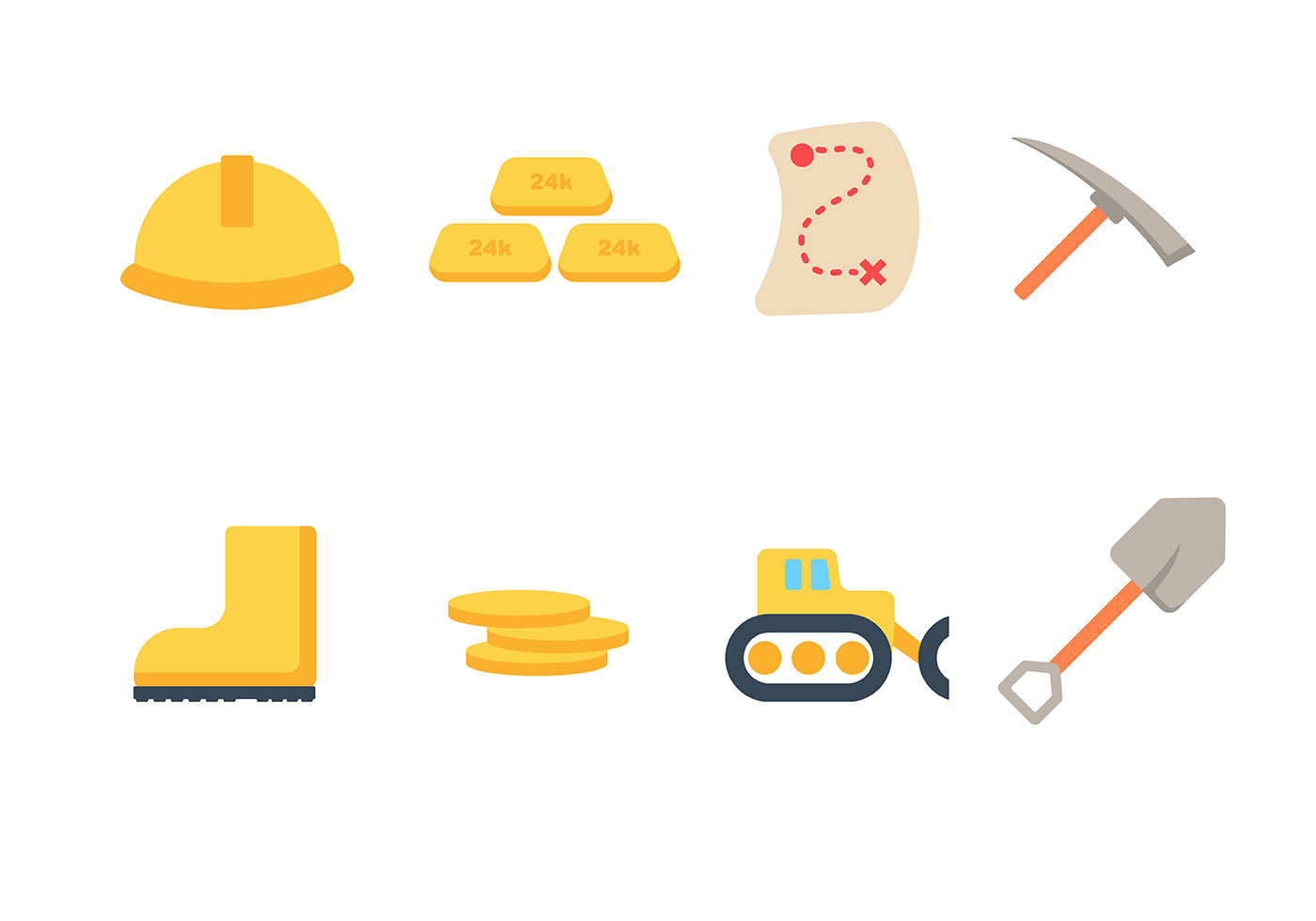 Gold Rush Vector Icon 157800 Vector Art at Vecteezy