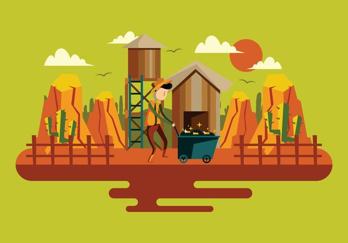 Gold Miner Illustration vector