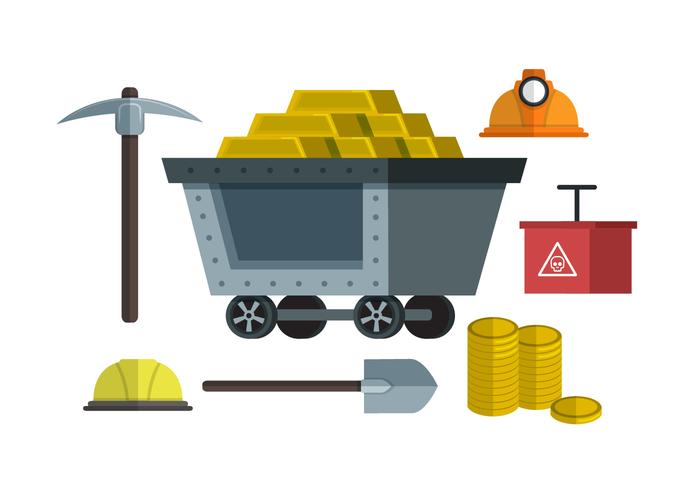 Gold Rush Element Vector Illustration