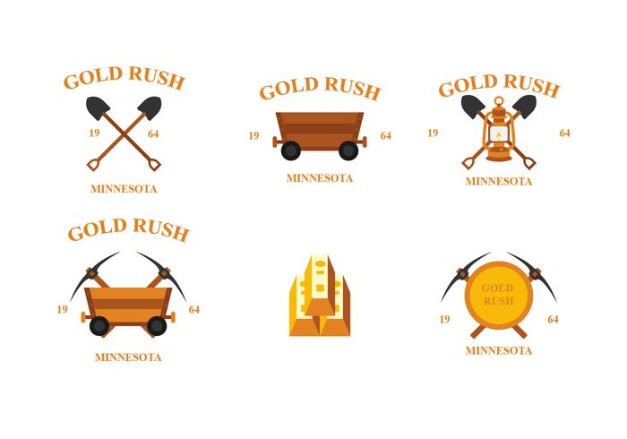 Gold Rush Vector Emblems