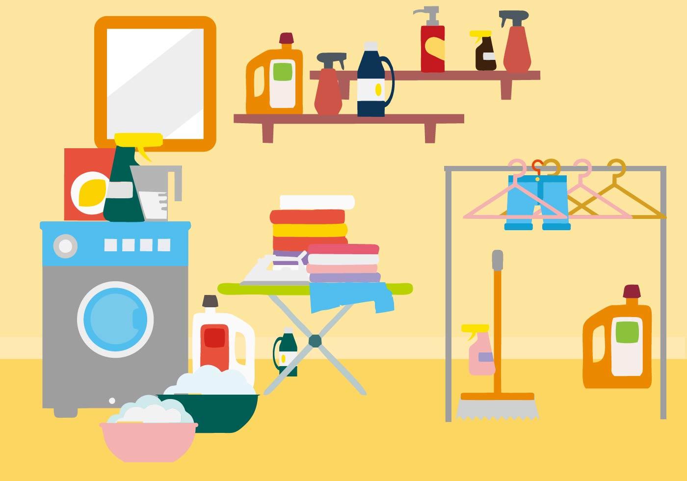 Free Laundry Room Vector.