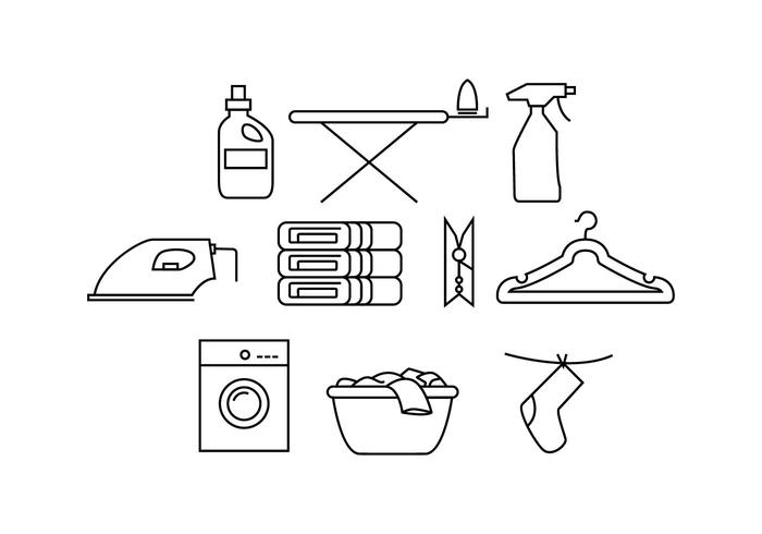 Free Laundry Line Icon Vector