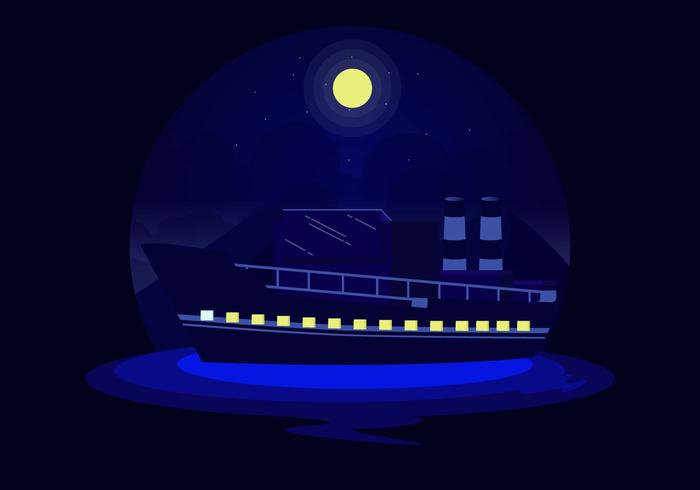 Shipyard at Night Vector