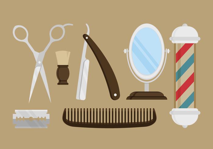 Flat Shaver Sets Vector Illustration