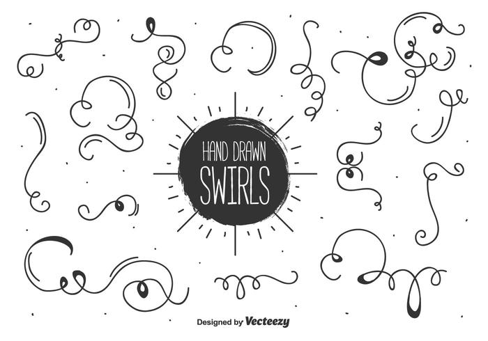 Curly Swirls Vector Set