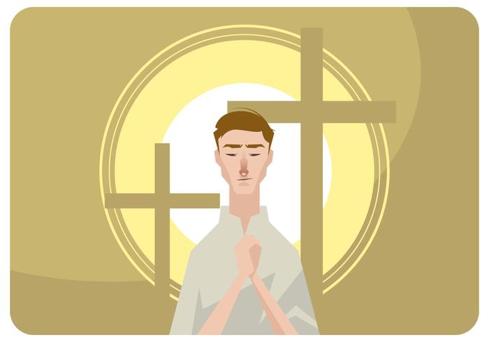 Praying Man Vector