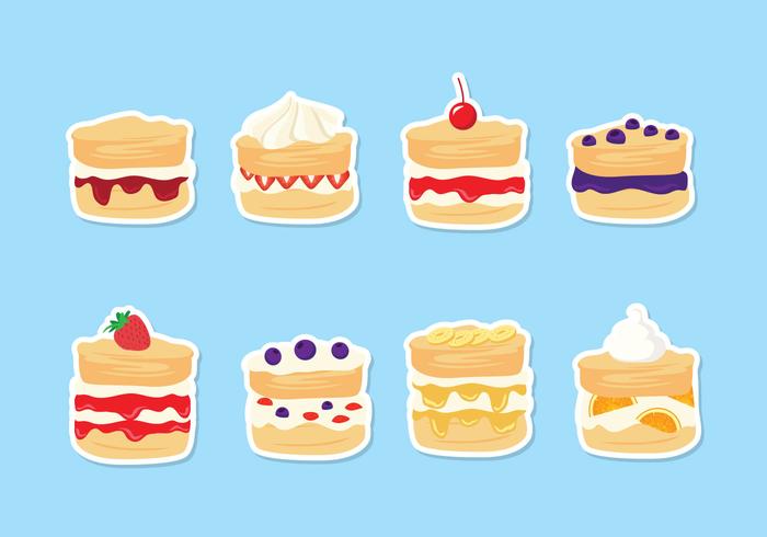 Scone in different flavors vector