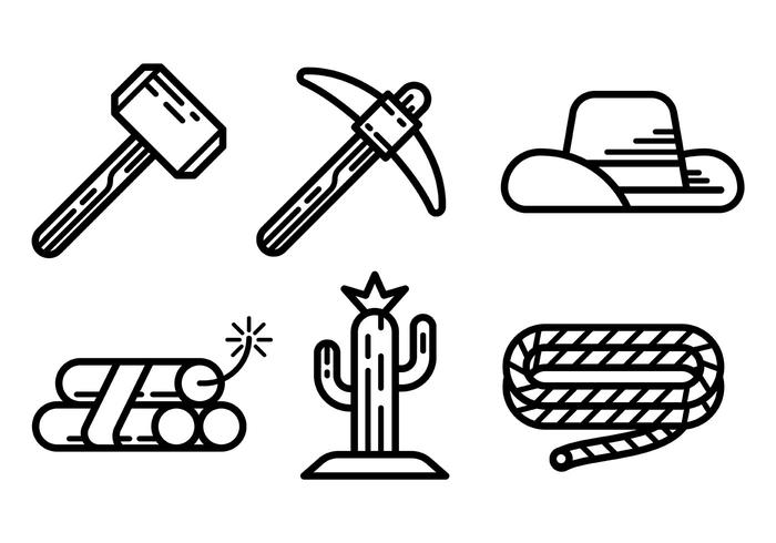 Gold Rush Vector Icons