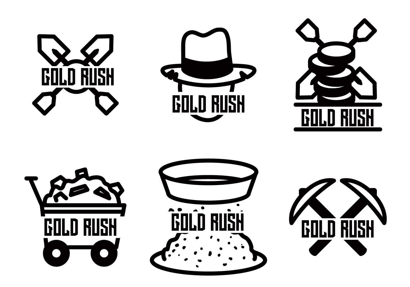 Gold rush vector set 157991 Vector Art at Vecteezy