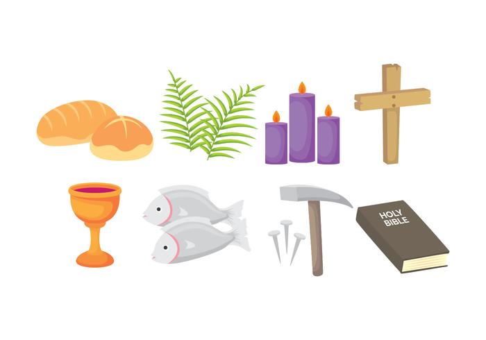 Lent Icons vector
