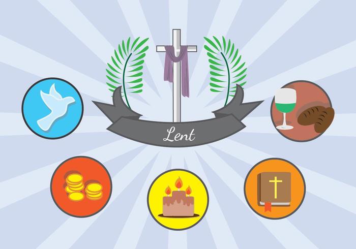 Lent Catholic Sign vector