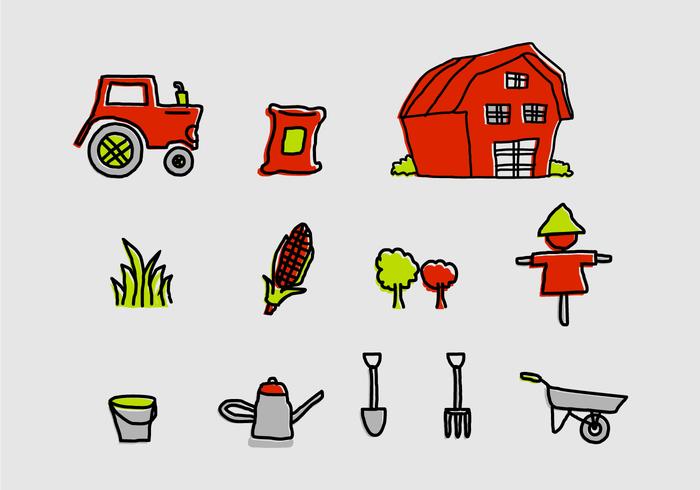 Farm Icons Set vector