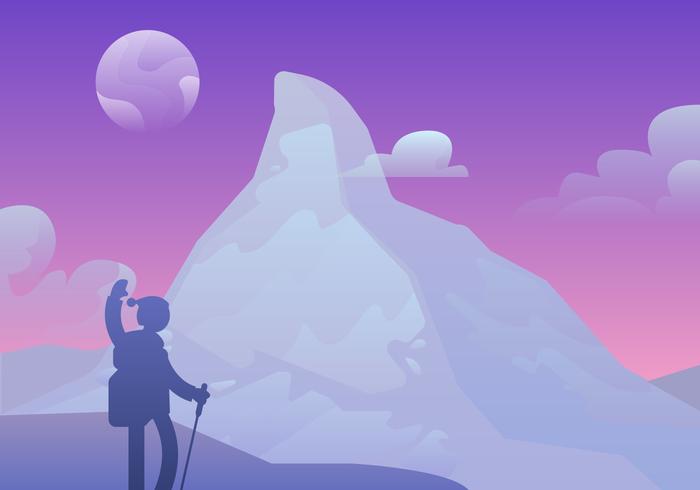 Matterhorn Moonlight vector