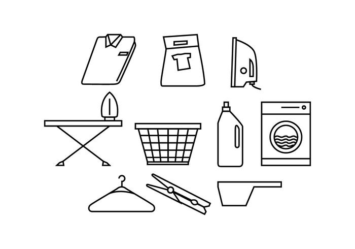 Free Laundry Line Icon Vector
