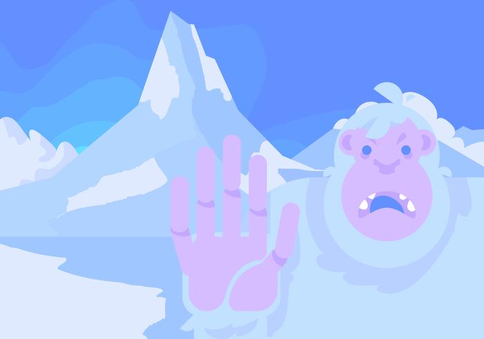 Matterhorn y Yeti vector