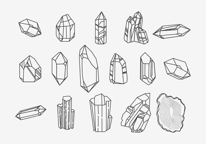 Quartz Line Icon Vector