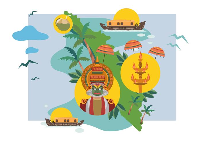 Ilustración libre del vector de Kerala