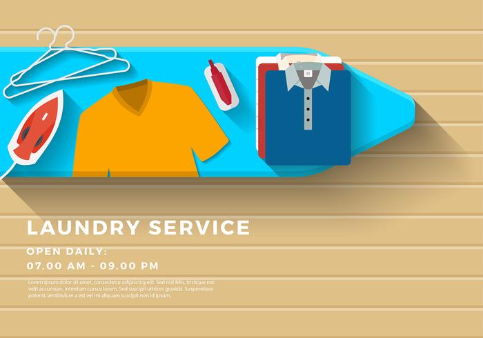 Servicio de lavandería Banner vector libre