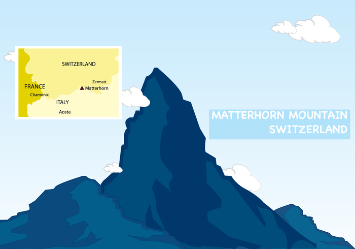 Montaña Matterhorn Símbolo de Suiza Vector