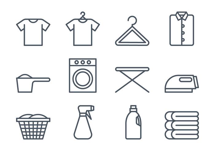Laundry Icon Set vector