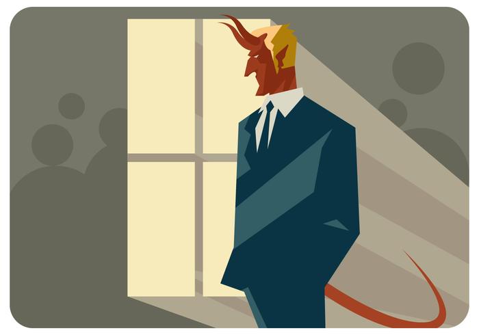 Devil in The Window Vector