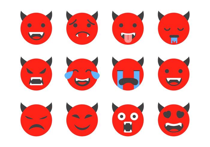 Libre Devil Emoticon Vector