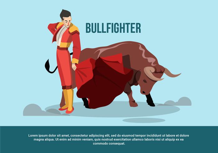 Bull Fighter Vector Illustration