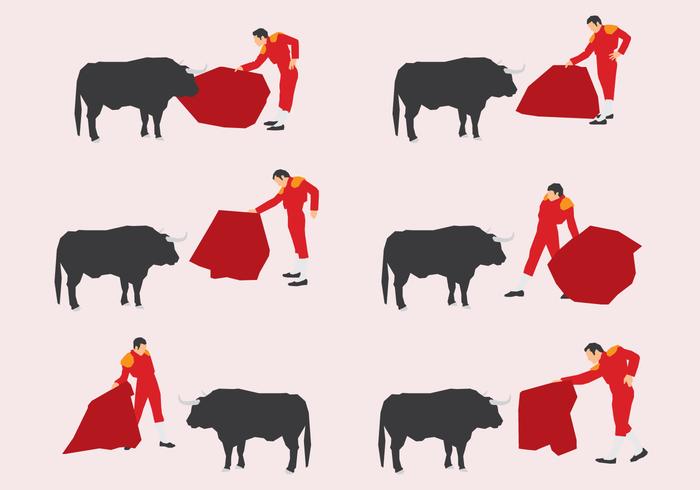 Bullfighting Set vector