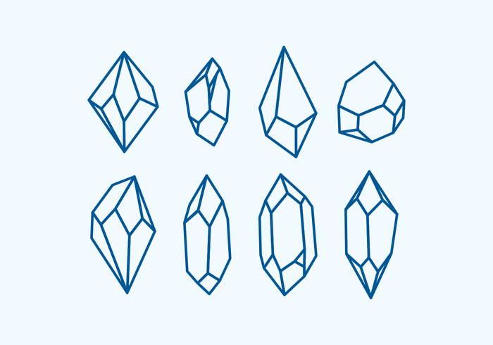 Vector formas de cristal