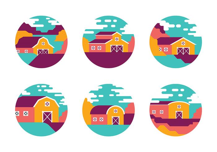 Iconos Bright Barn Vector