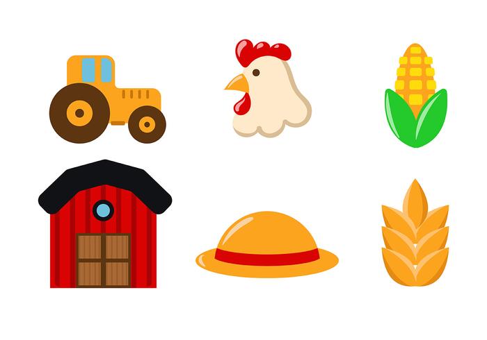 Farm and Barn Icon Vector