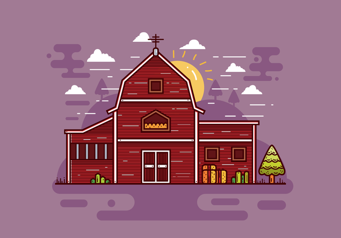 Free Red Barn Vector