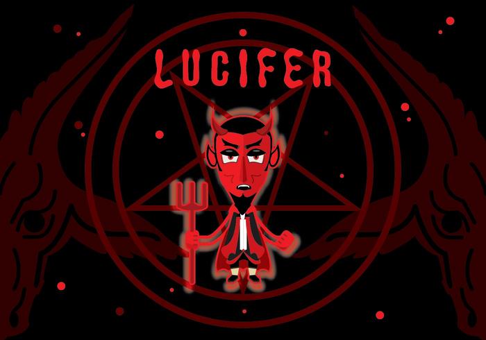 Lucifer Cartoon Illustration vector