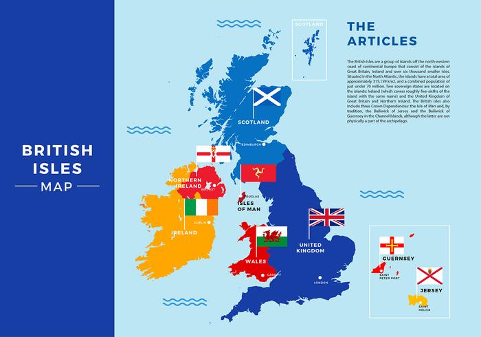 Islas Británicas Mapa Vector Libre