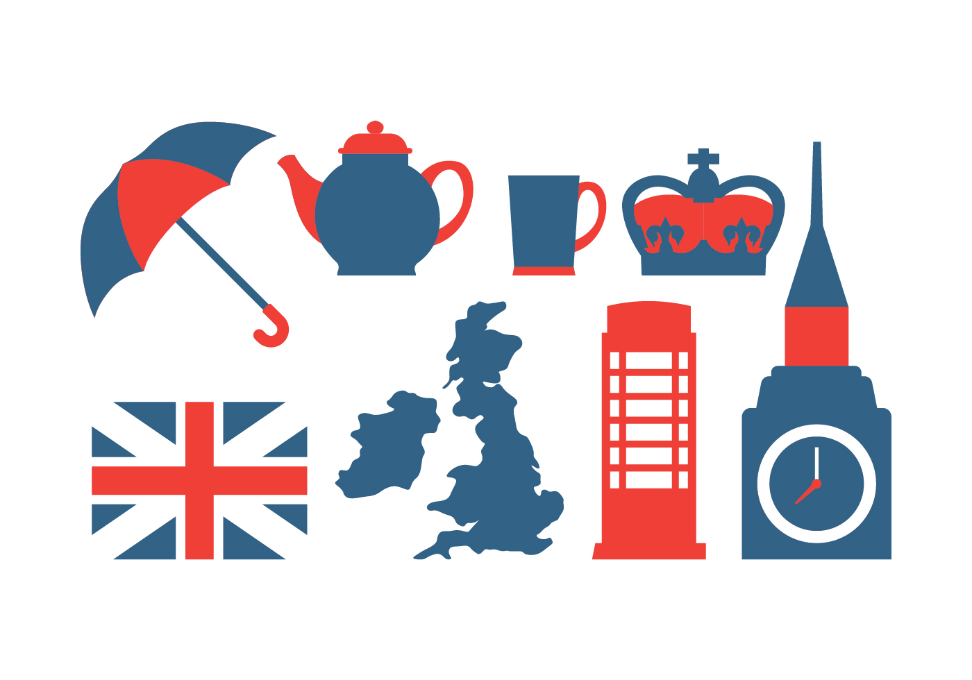 British Icon Set 158342 Vector Art At Vecteezy