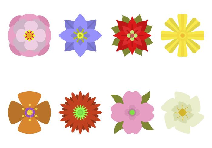 Flat Flower Vectors