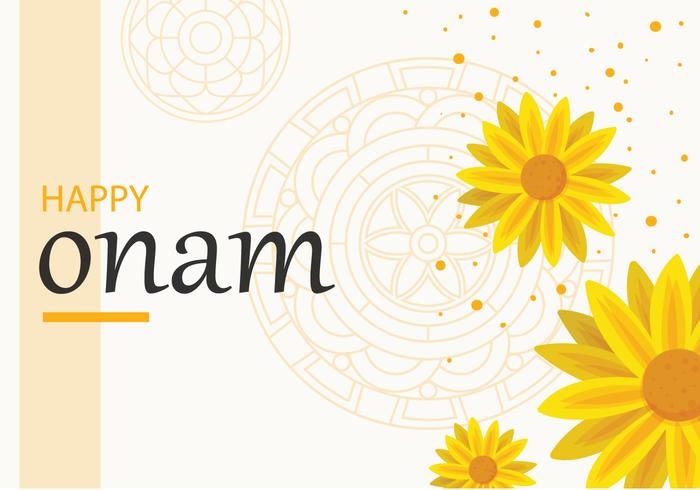 Happy Onam Background vector