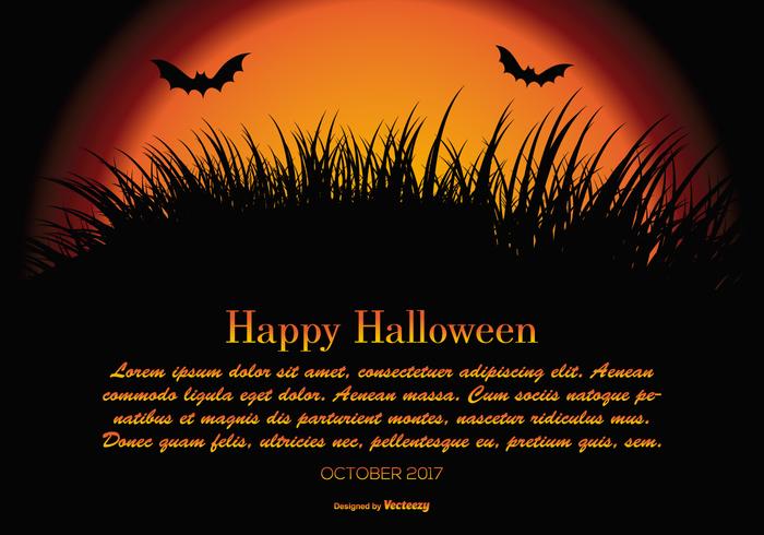 Happy Halloween Illustration with Space for Text vector