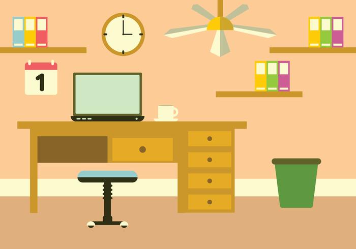 Illustration Of Work Space  vector