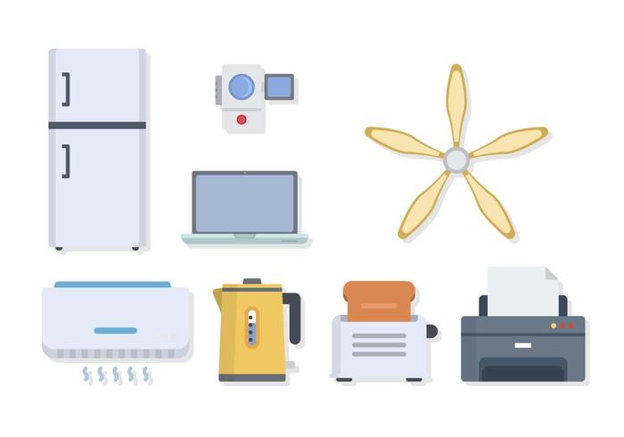 Flat Home Appliance Vectors