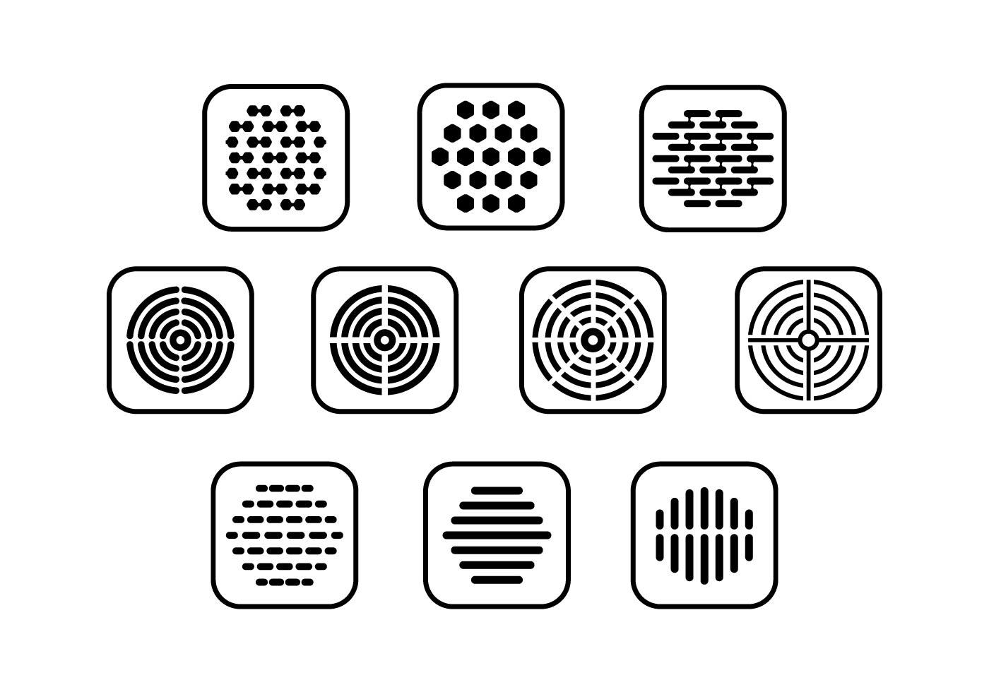 Free Speaker Grill Collection Vector 158407 Vector Art at Vecteezy