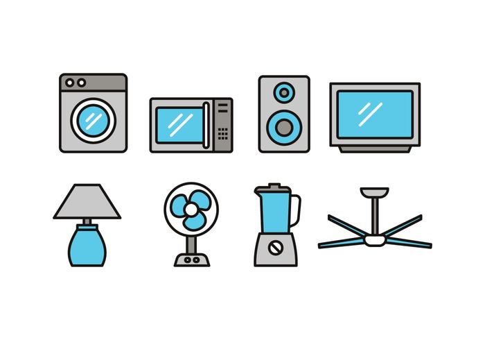 Home Electronic Icons vector