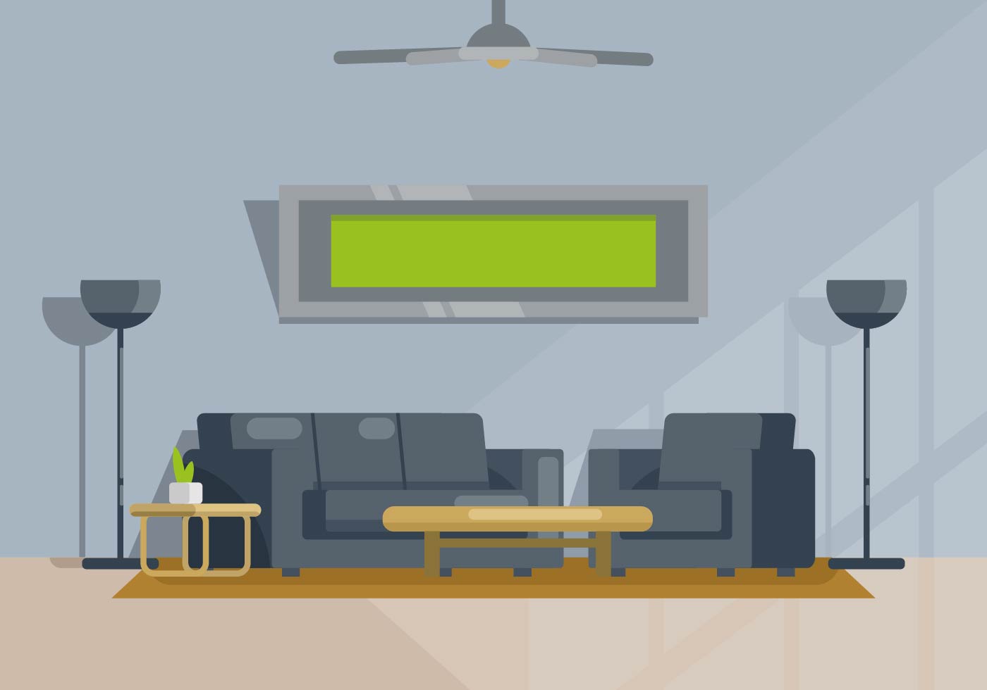 living room vector illustration download