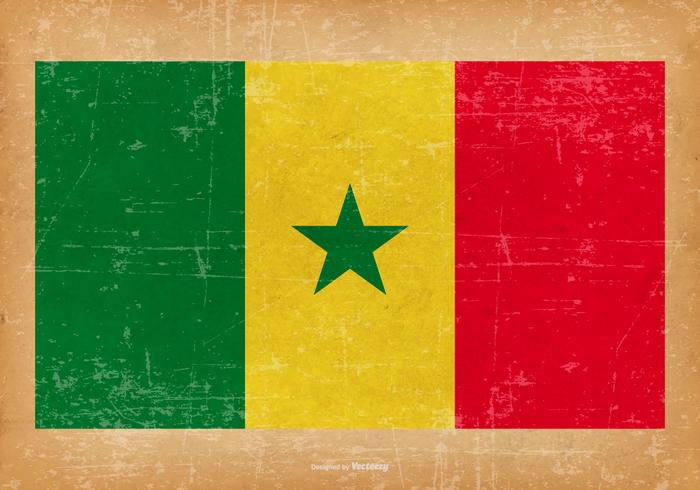 Grunge Flag of Senegal vector