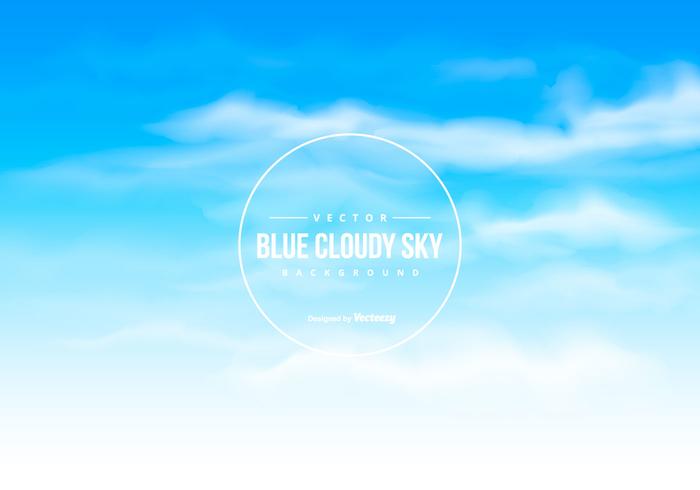 Blue Sky with Clouds Illustration vector