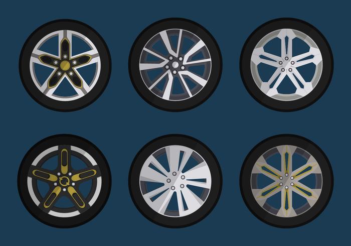 Hubcap For Car Vector Collection