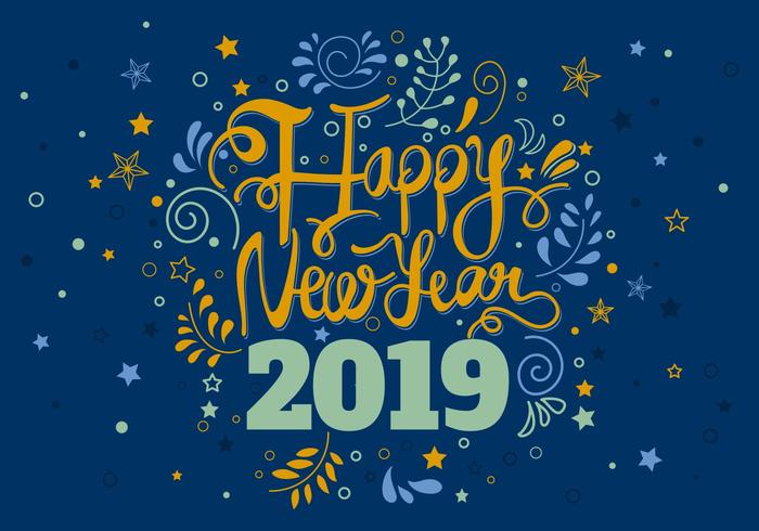 Happy New Year Greeting Card Template vector