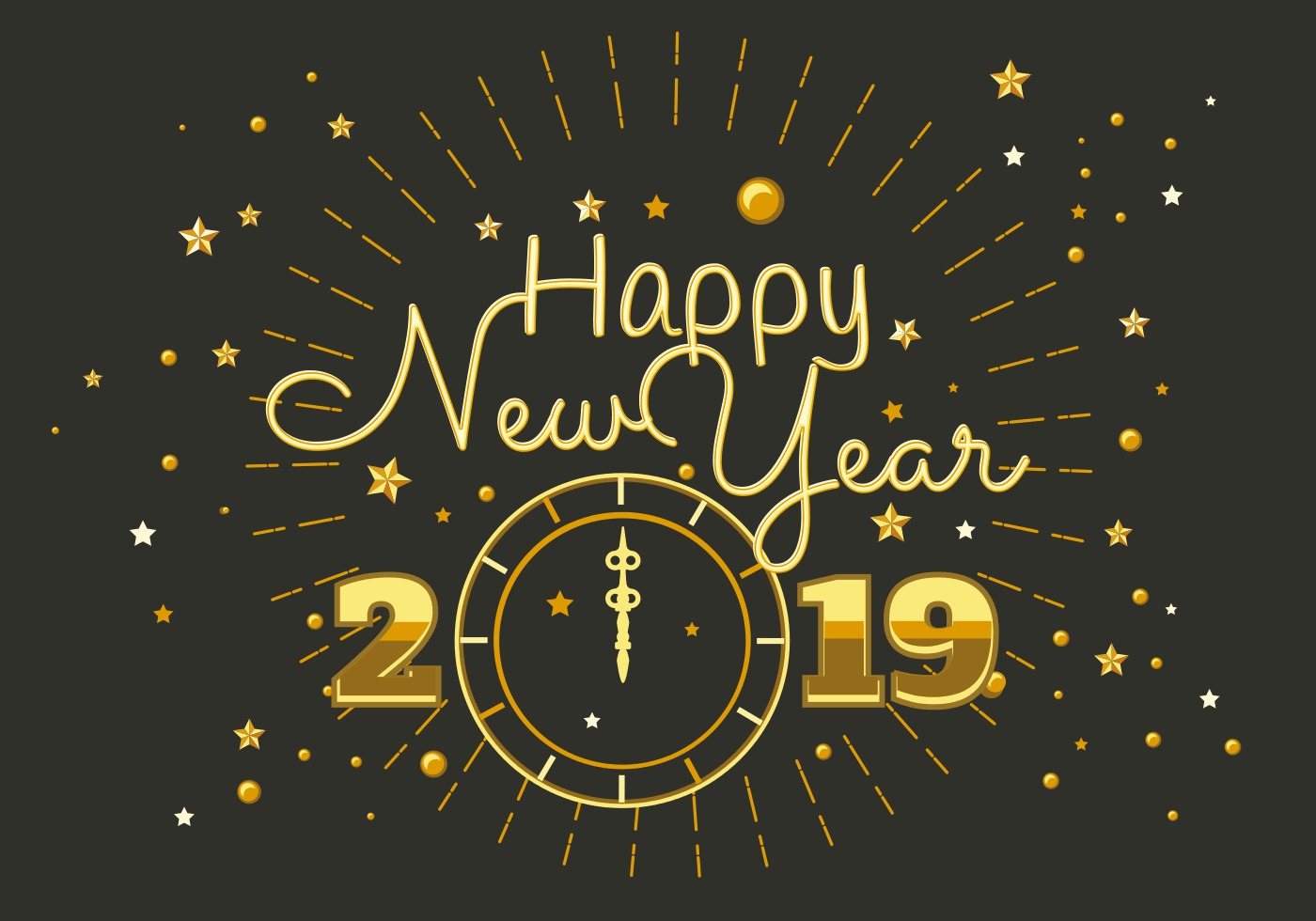 Happy New Year 2018 Typography Vector - Download Free ...