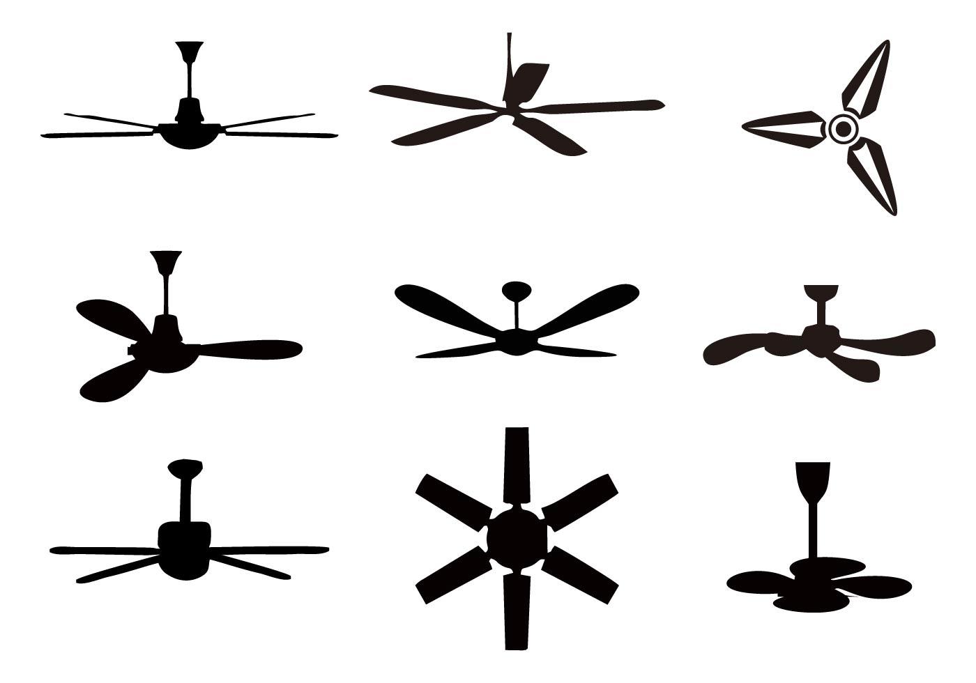Free Ceiling Fan Icons Vector 158490 Vector Art at Vecteezy