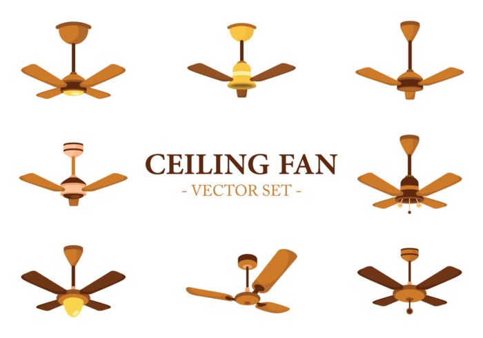 Ceiling Fan Icons Vector